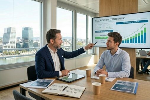 evaluation-entreprise-suisse-valorisation-pme Expert financier d'Infogestion Consulting expliquant une évaluation et une valorisation d'entreprise précise pour une PME en Suisse